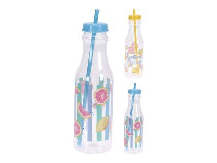 láhev na pití 650ml s brčkem PH mix motivů