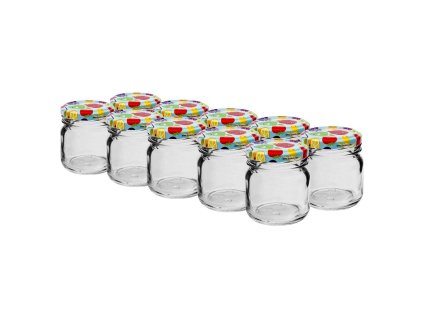 sklenice  40ml s barevným víčkem 43 (10ks)