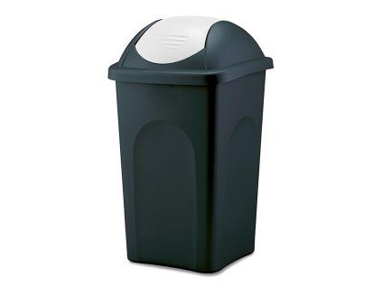 koš odpadkový výklopný MULTIPAT 30l obdél.ČER/BÍ víko PH