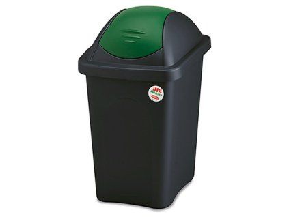 koš odpadkový výklopný MULTIPAT 30l obdél.ČER/ZE víko PH