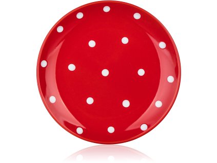 talíř dezertní 18,6cm puntíky ČRV keramický
