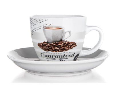 šálek + podšálek 190ml GUARANTEED QUALITY keramický