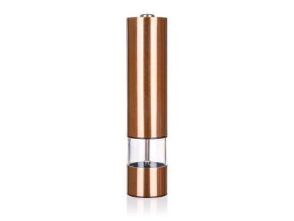 mlýnek na koření elektrický 22cm COPPER akryl+nerez MĚĎ