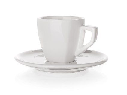 šálek + podšálek  60ml square ALBA porcelánový BÍ