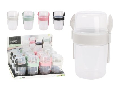 dóza na svačinu kul. 1,1l + příbor PH mix barev