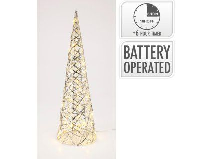 dekorace PYRAMIDA 40cm LED STŘ s časovačem 35 23772