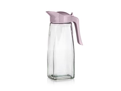 džbán skleněný DARA 1500ml ČER, PH víčko BÍ/ČER