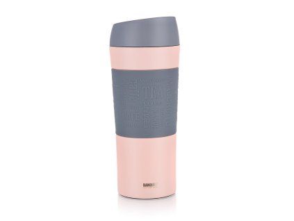 termohrnek 400ml MATTY nerez/silikon RŮŽ