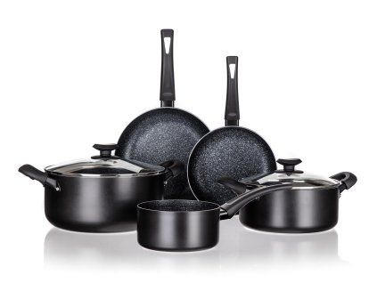 sada nádobí BLACK STONE 7díl. nepřiln.povrch
