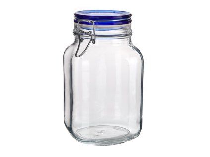 dóza hermetická 2000ml skl.s patentním uzávěrem FIDO Blue