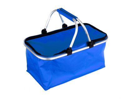 košík nákupní skládací 48x24x28cm Al+polyester MO