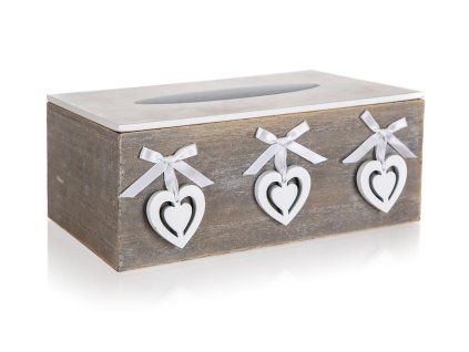 krabička na papír.kapesníky HEART 24x13,5x9,5cm