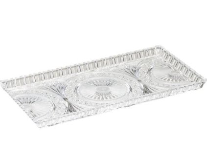 podnos 34x17cm, dez.nový, KRYSTAL, brus, plast AD