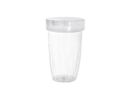 cukřenka 150ml, ČIRÁ, bílé nebo šedé víčko, d5,5x9cm, sypací, plast