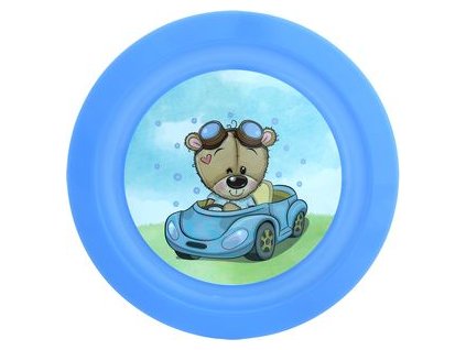 talíř d21cm měl. MEDVÍDEK auto IML, aqua, dětský, plast