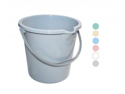 vědro 10l s výlevkou, d27,5x27cm, mix barev, plast