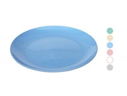 talíř d20cm mělký, mix barev, plast