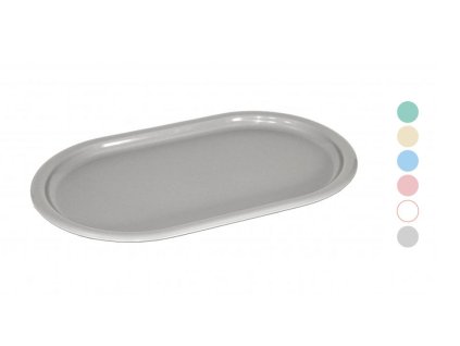 podnos 38x23 oválný, mix barev, plast