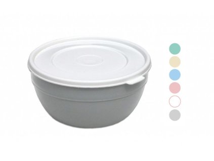 miska d13,8cm polév.+víko, 600ml, mix barev, plast