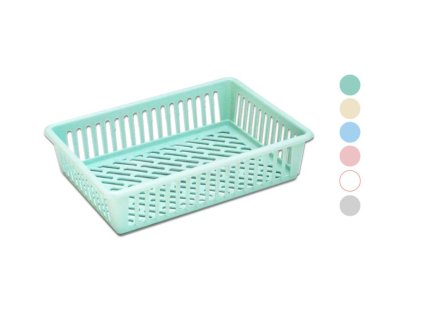 košík HANDY malý 18,5x6,5x26cm, mix barev, plast