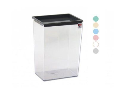 krabice-dóza 1500ml, vysoká, 9,8x19,5x14,2cm, mix barev, plast