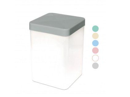 krabice-dóza 3000ml, vysoká, 13,3x19,3x13,3cm, mix barev, plast