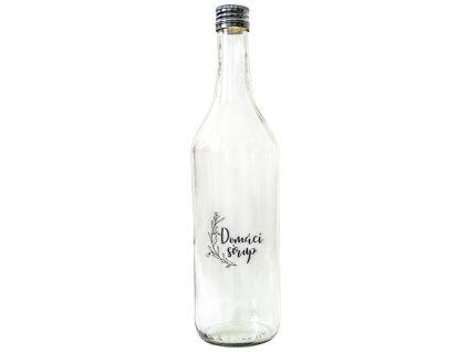 láhev 0,7l DOMÁCÍ SIRUP, 3ks, vč.zátk šroub Al, sklo