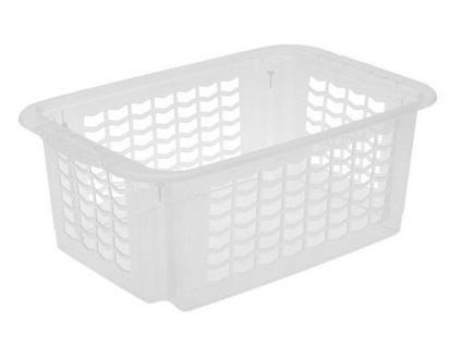 košík FRITZ, 40x25x15cm, stohov., transp.plast
