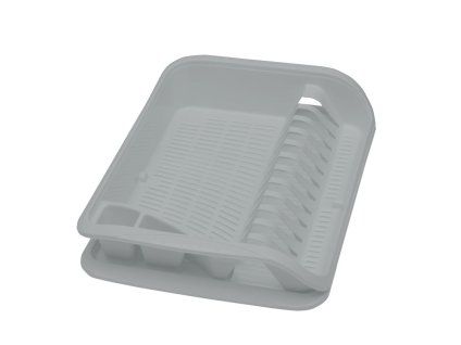odkapávač nád. 39,5x29,5x8cm,sever.šedá, 2díl., PIERRE, plast