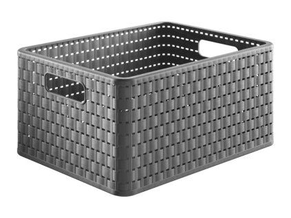 koš-box 18,0l antracit COUNTRY A4, 36,8x27,8x19,cm, plast