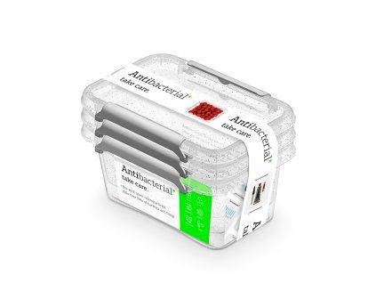 antibakter.box  0,50 l -sada-3ks, 15x9,5x9,5cm, transp.plast