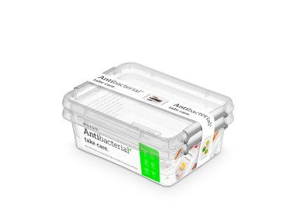 antibakter.box  1,15 l -sada-2ks, 19,5x15x8cm, transp.plast
