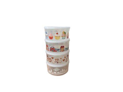 box  1,40l vánoční, 5motivů, d16x9,4cm, plast