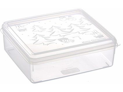 box  2,50l vánoční, 23x23x7,5cm, transp.plast