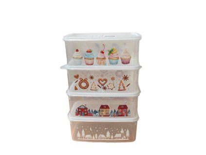 box  5,0l vánoční, 4motivy, 38x19x10,5cm, plast