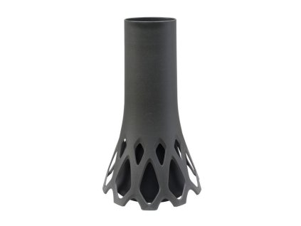 váza hřbit. d10x34,5cm ROSETA 1,3l ANTRACIT zátěžová