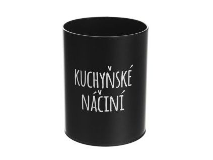 dóza plech. d13x17cm, KUCH.NÁČINÍ, BLACK, plech