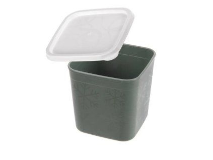 dóza 0,38l FROST zelená, čtverc., 8,5x8,5x8cm, plast