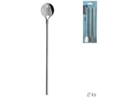 brčko-lžíce d 3mm, 22cm, 2ks koktejlová, čistič, NR