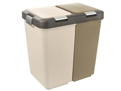 koš odp.2x10l DUO Dust, 37x24x37cm, výklop. klip, plast