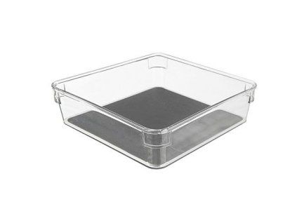 organizér 16,3x16,3x4,8cm GREY, transp.plast