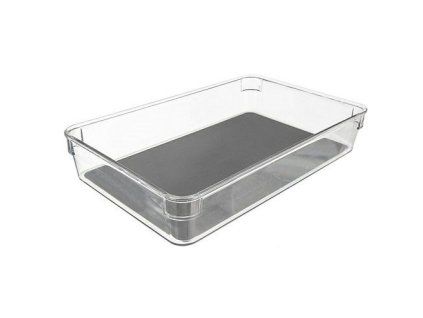 organizér 24x16,2x4,8cm GREY, transp.plast