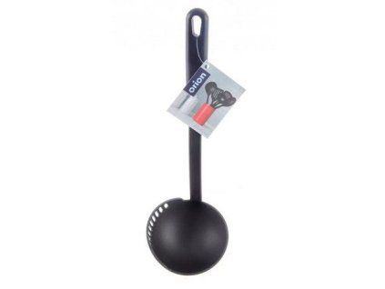 naběračka 30,5cm, d15cm s cedníkem, černá, do 200°C, PP, PBT plast