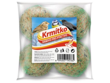koule  90g, 4ks, lojsemenná se síťko, pro ptáčky