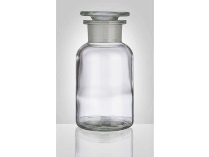 dóza-prachovnice  250ml-kul.čirá, zabr.víko, sklo