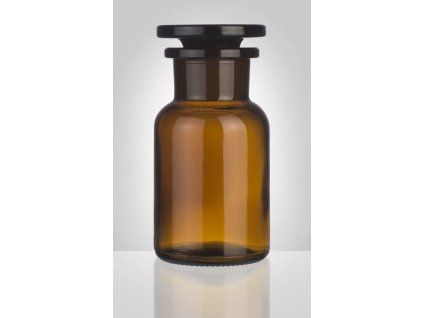 dóza-prachovnice  100ml-kul.hnědá, zabr.víko, sklo