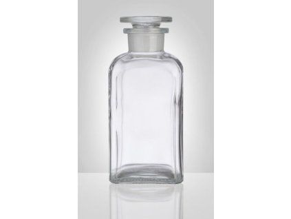 dóza-prachovnice  250ml-hran.čirá, zabr.víko, sklo