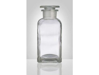 dóza-prachovnice  350ml-hran.čirá, zabr.víko, sklo