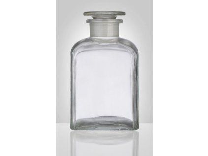 dóza-prachovnice  500ml-hran.čirá, zabr.víko, sklo