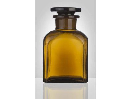 dóza-prachovnice  150ml-hran.hnědá, zabr.víko, sklo